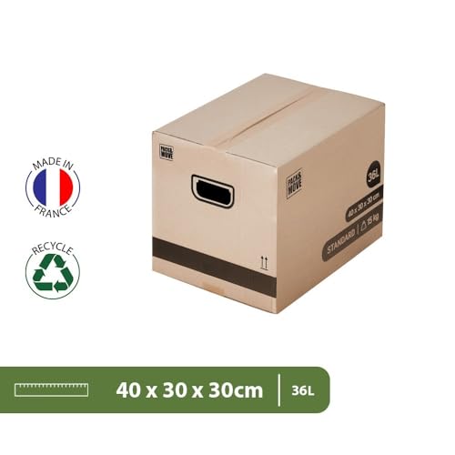 Thumbnail 2 de Lot 20 Cartons de Déménagement Pack and Move – 40 x 30 x 30 cm, Rangement livres