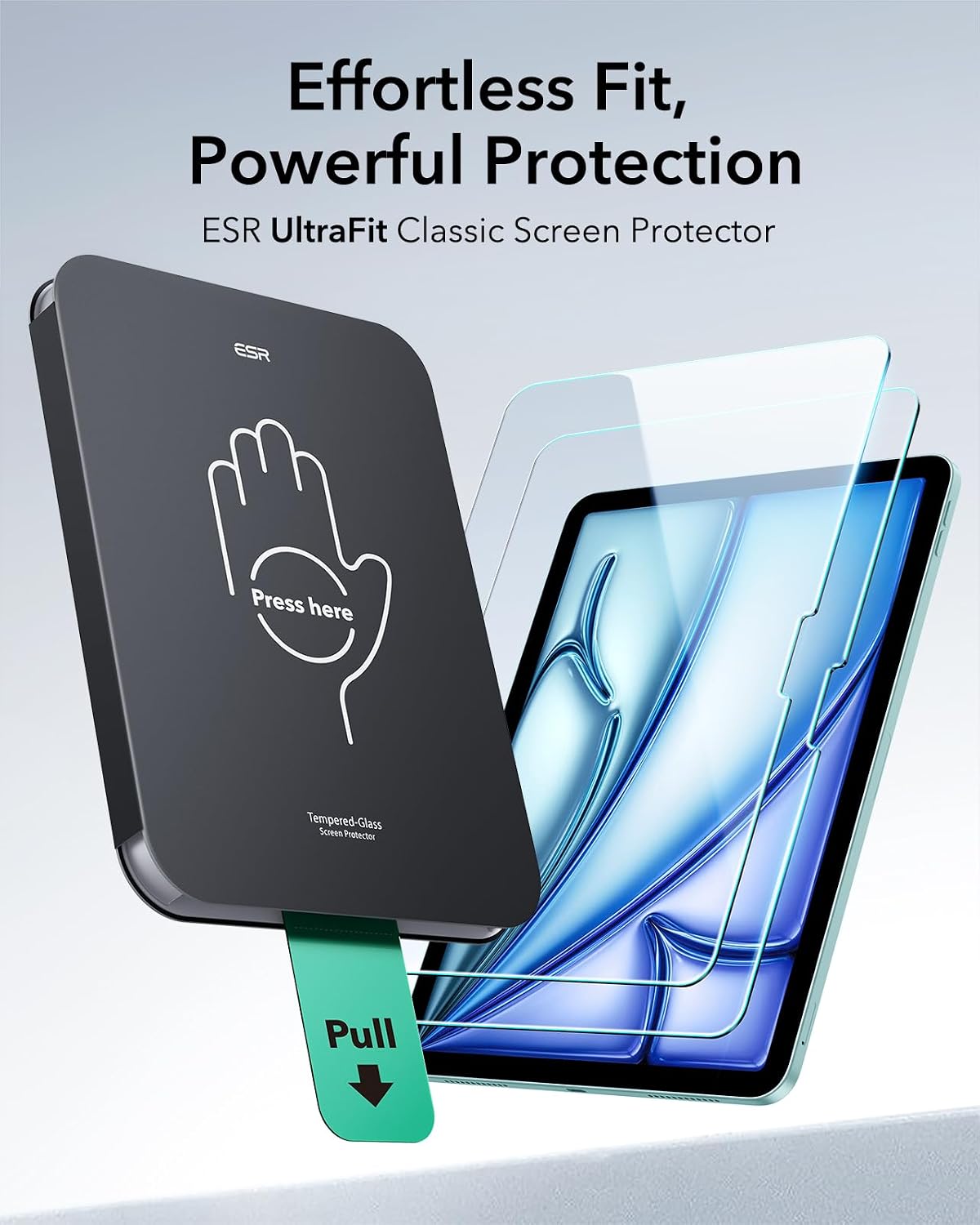 Detalle de ESR 2 Pack iPad Air 11 screen protector