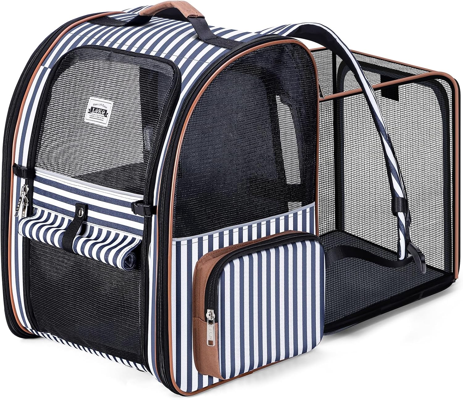 Detalle de Lekespring XL Haustierrucksack für Hunde bis 12kg