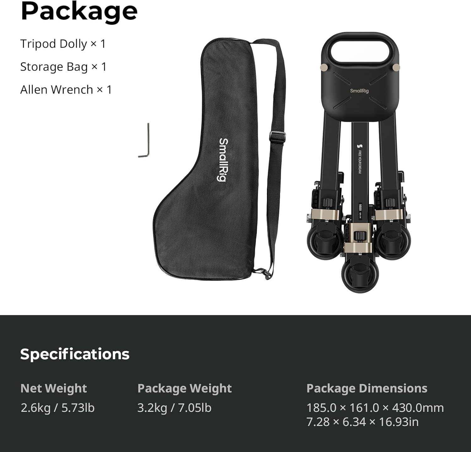 Thumbnail 6 de SMALLRIG 5020 chariot trépied 20 kg 🚚