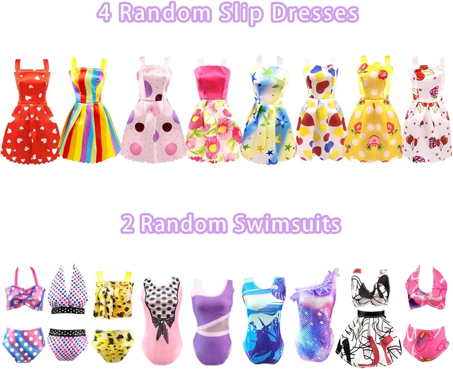 Thumbnail 4 de Doll Clothes and Accessories for 11.5 Inch Doll Dress Up Set
