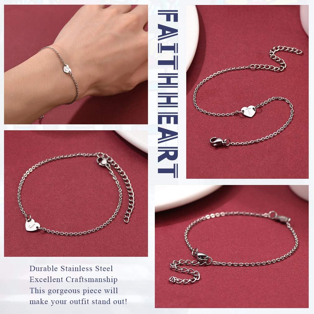 Thumbnail 3 de FaithHeart Bracciale Cuore A-Z 26 Lettere