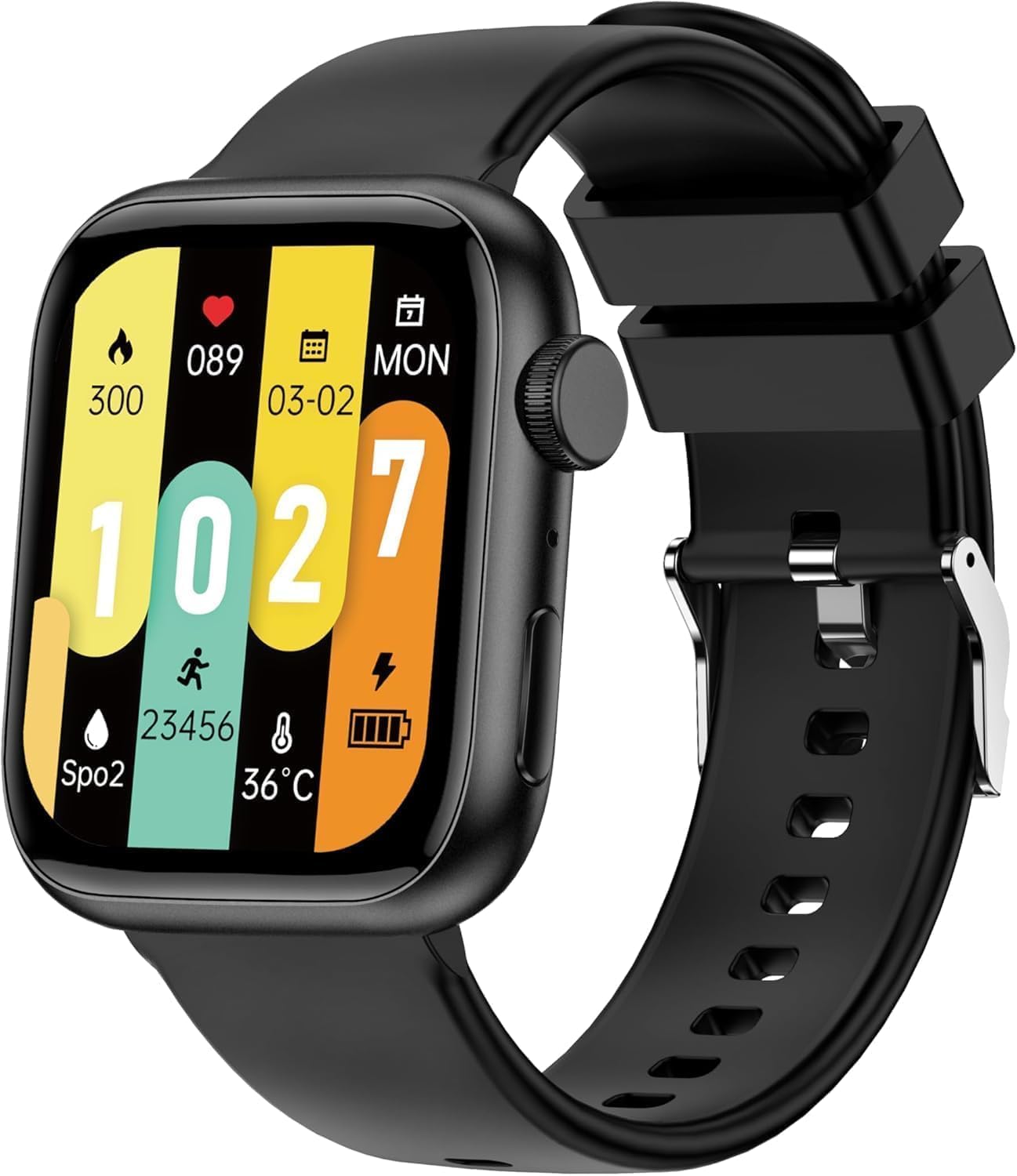 Detalle de Zaisia Smartwatch Uomo Donna 1,85'' – Orologio Fitness con Notifiche, Controllo Sonno e Cardiofrequenzimetro, IP68