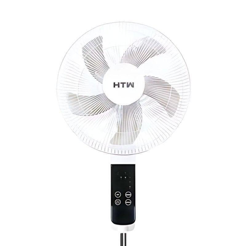 Detalle de Ventilador de Pie HTW VP60FS 60W: altura regulable, 3 velocidades y mando a distancia