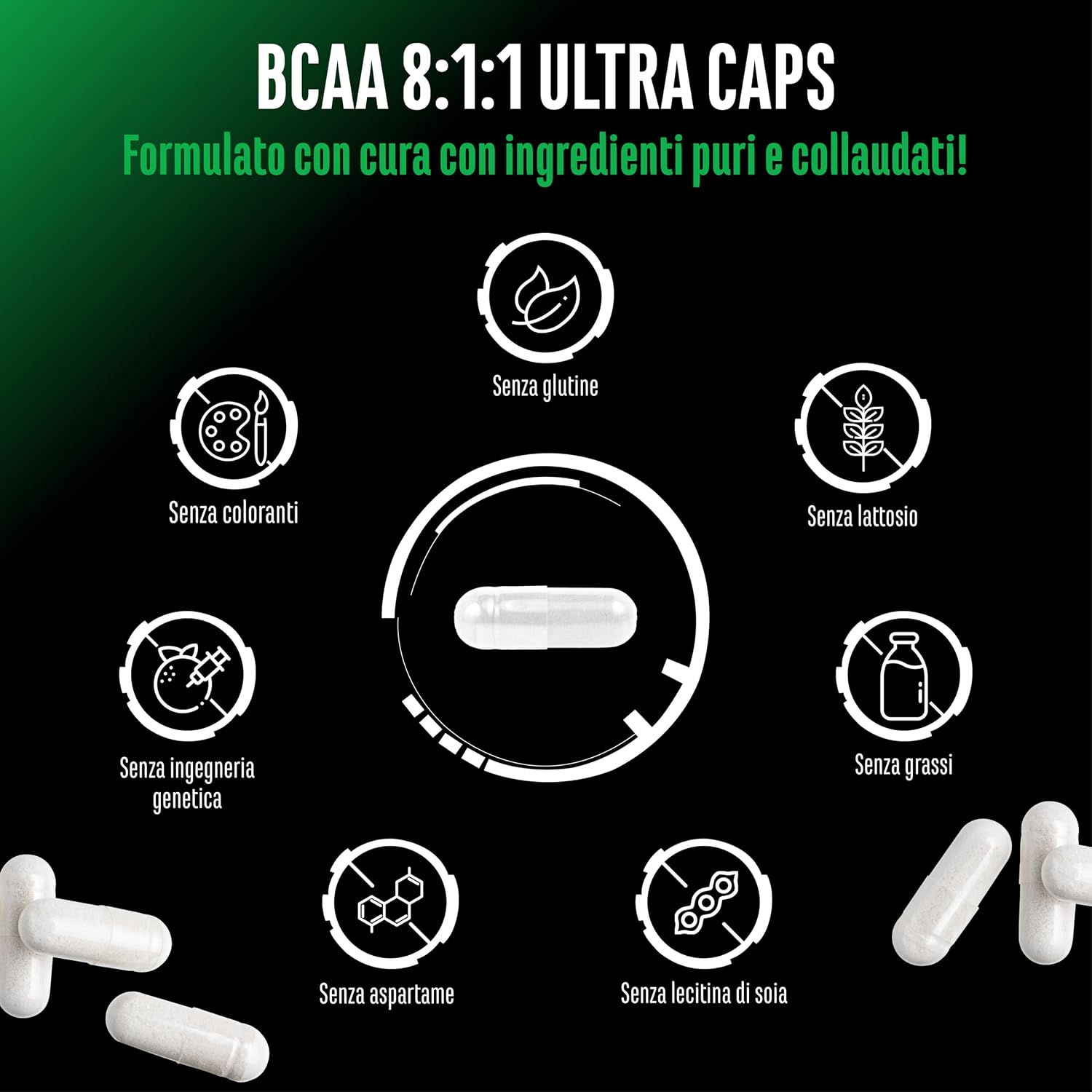 Detalle 2 de German Elite BCAA Ultra Caps 320 capsule