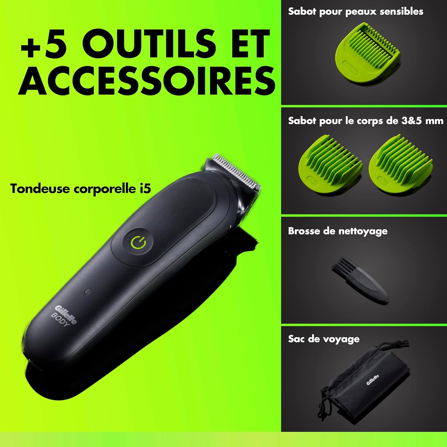 Thumbnail 6 de Tondeuse Gillette Labs Body + Intimate i5 (corps et zones intimes) étanche, technologie SkinFirst