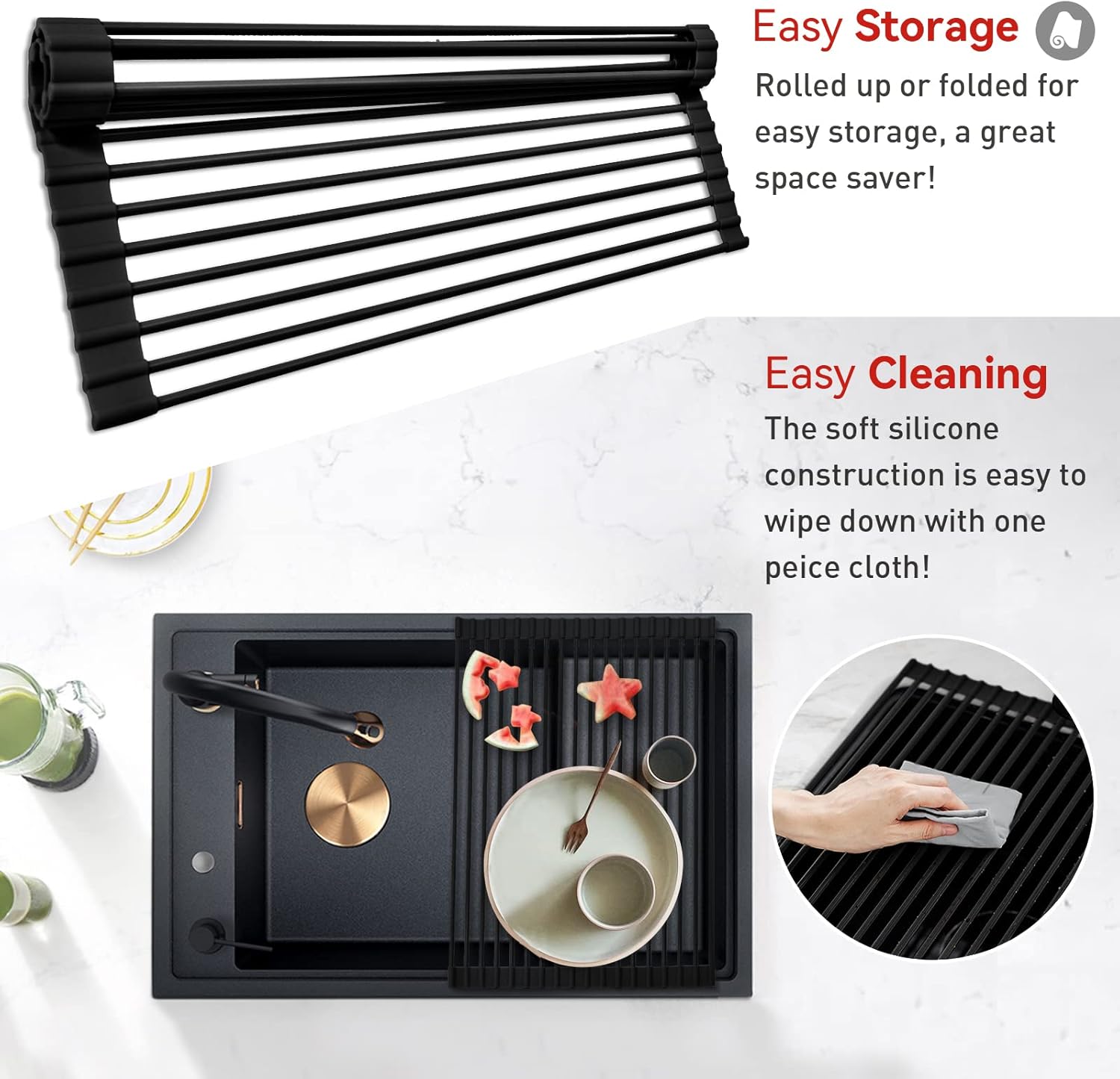 Detalle 1 de MERRYBOX Roll Up Dish Rack