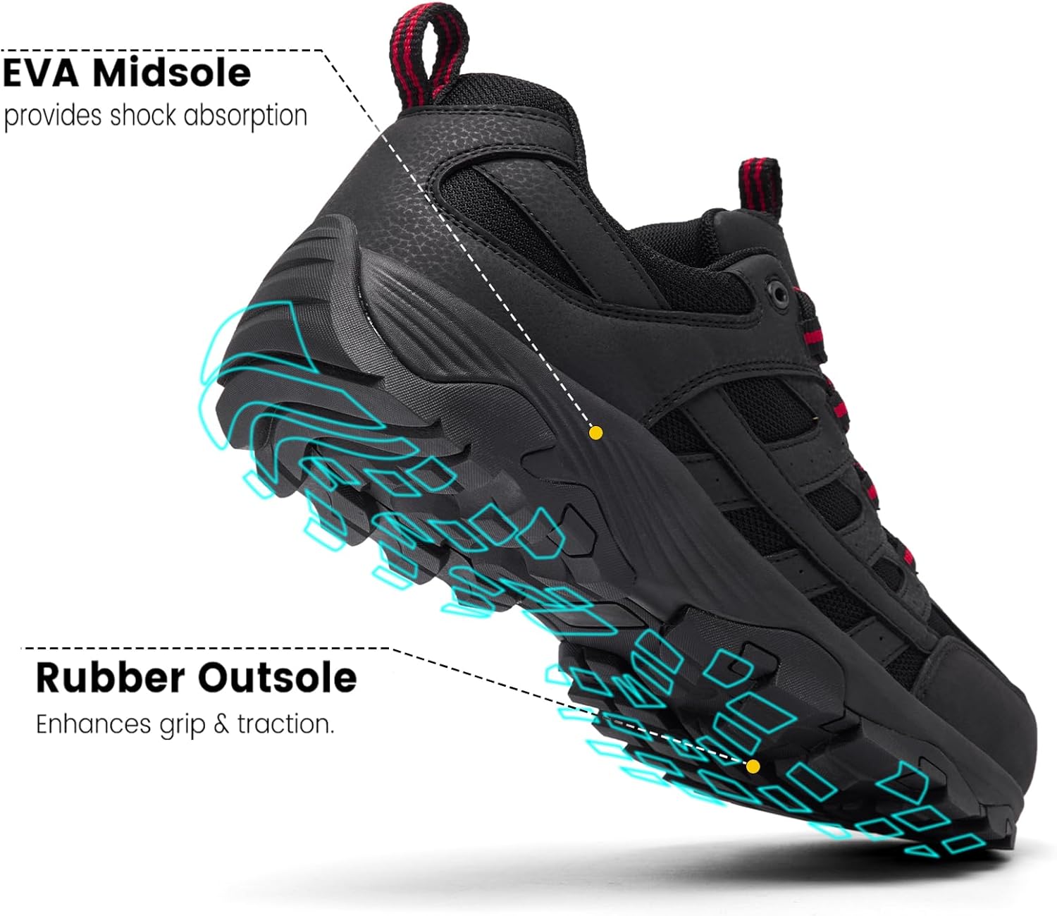 Thumbnail 3 de SHULOOK Men's Waterproof Hiking Shoes: Lightweight, Ankle-Height Boots for Wet Trails
