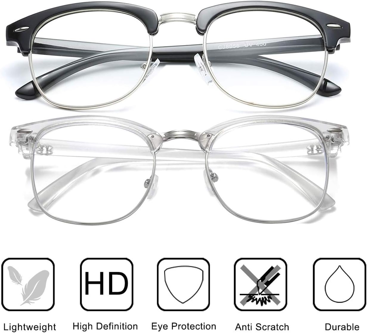 Thumbnail 5 de Perfectmiaoxuan Blue light glasses 2 pack