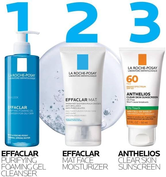 Detalle de La Roche-Posay Effaclar RP1991 zuiverende schuimende reinigingsgel met pomp, 400 ml