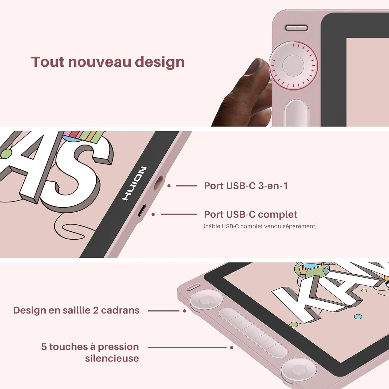 Detalle 2 de HUION Kamvas 13 Gen3 2024 tablette graphique