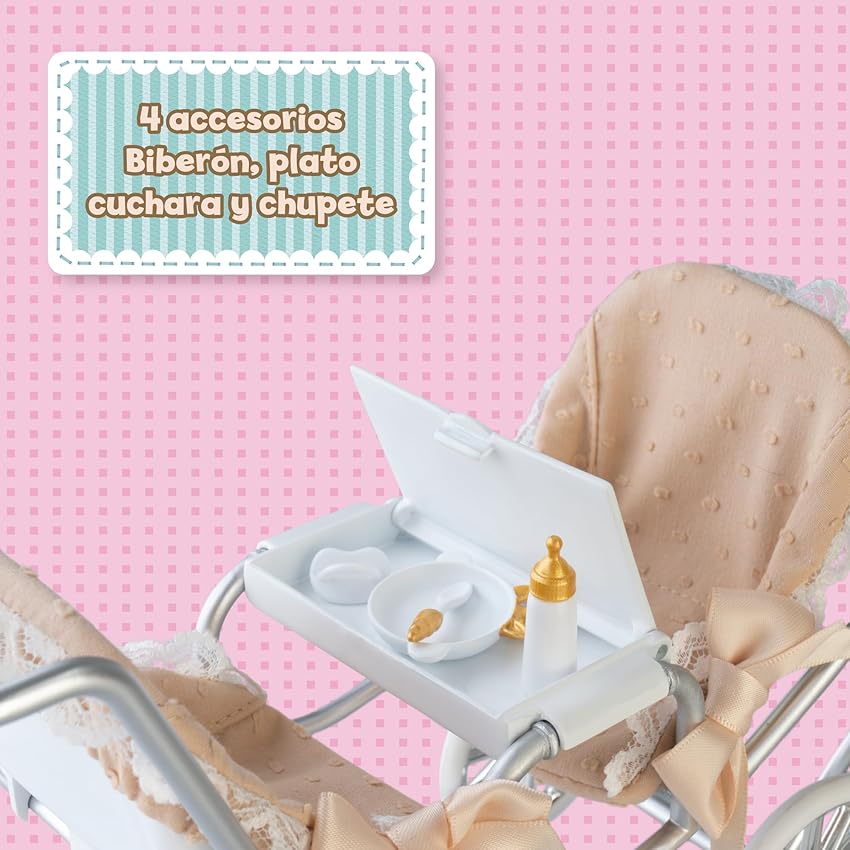 Thumbnail 3 de Famosa Barriguitas Carrito de gemelos con 4 accesorios