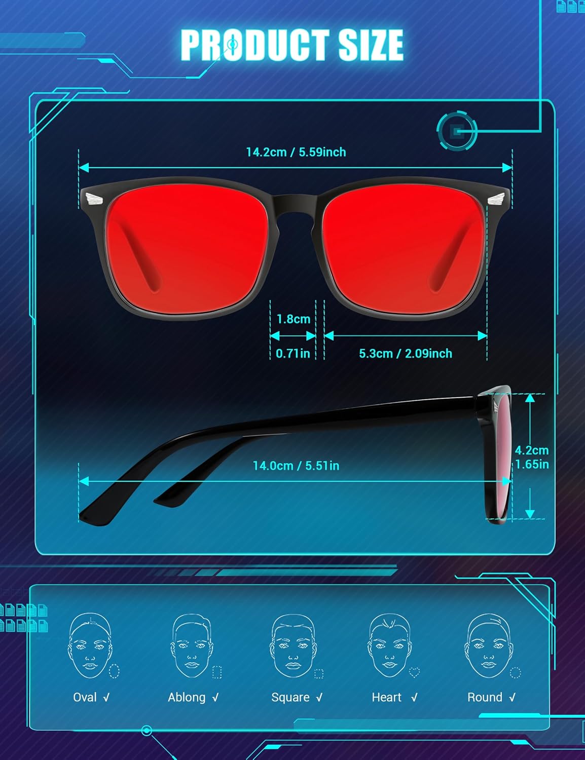 Thumbnail 4 de TIJN Sleep Glasses with Blue Green Light Blocking and Red Light Lenses