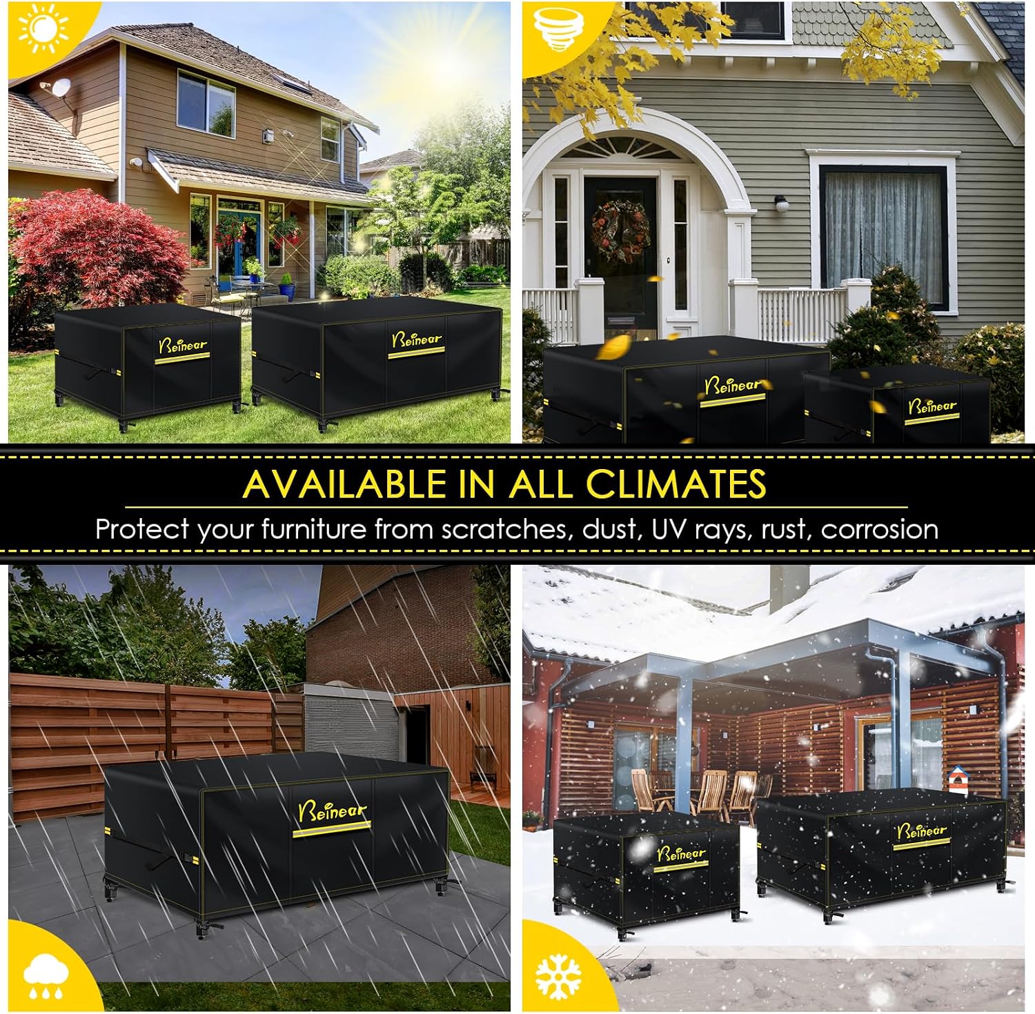 Thumbnail 6 de Beinear Garden Furniture Cover 150×150×72 cm