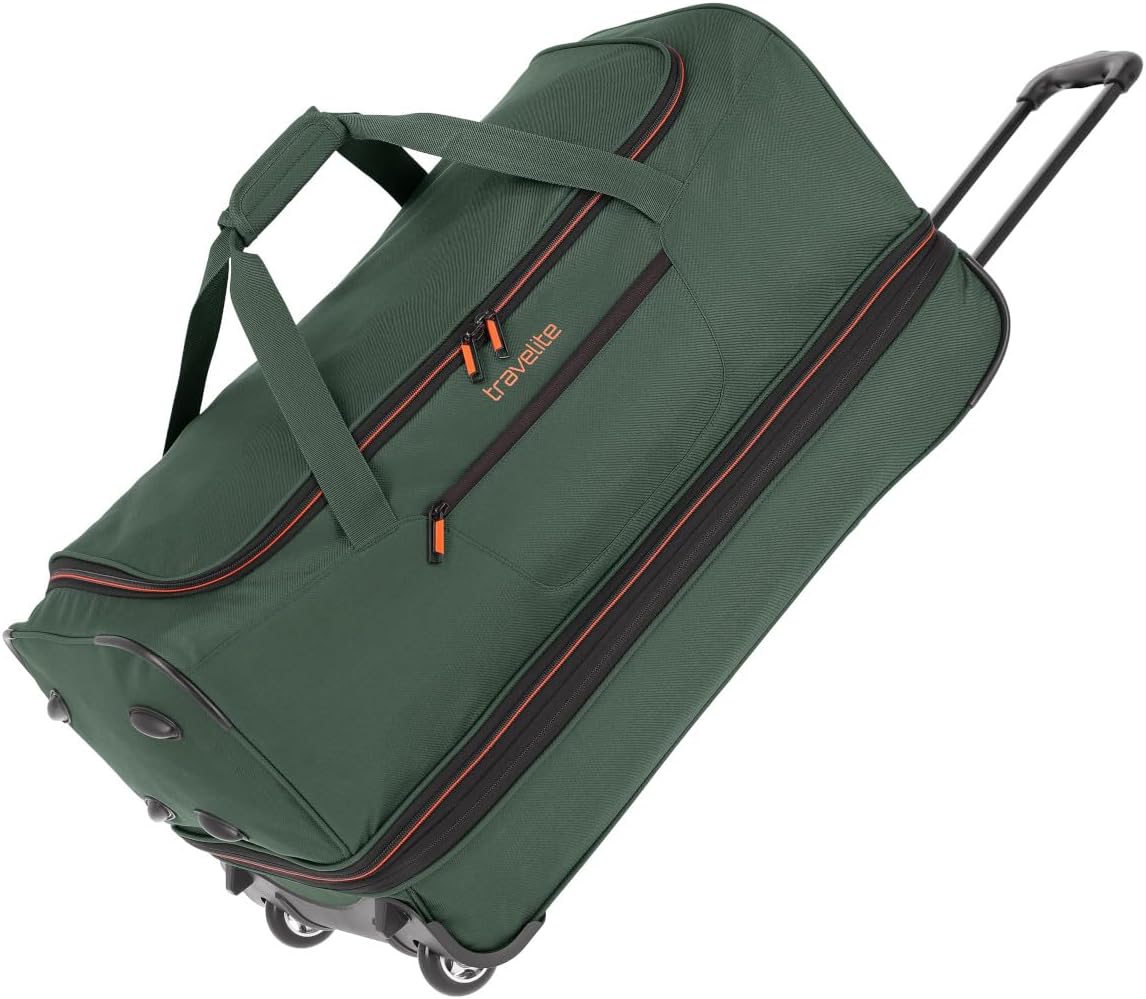 Detalle de Travelite Trolley Basics Grand – Sac de Voyage à roulettes extensible, 98–119 L, 70 cm