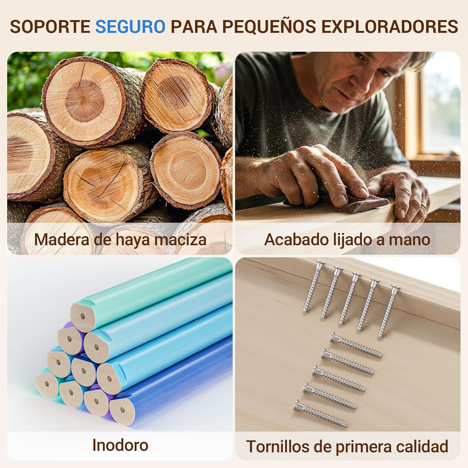 Thumbnail 6 de COSYLAND 8 en 1 Triángulo de Escalada Montessori