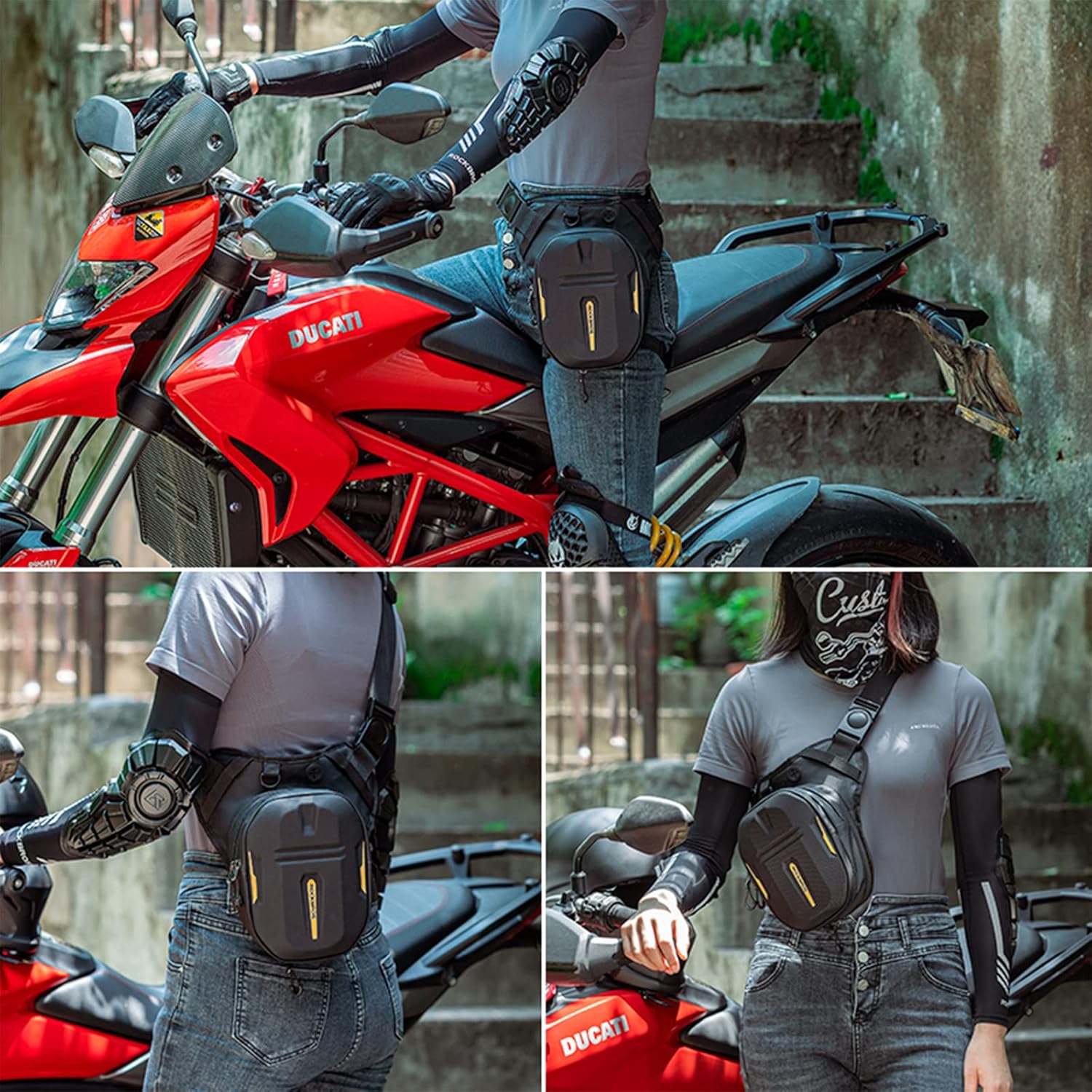 Thumbnail 6 de ROCKBROS Borsa da serbatoio con marsupio a tracolla magnetico espandibile per moto
