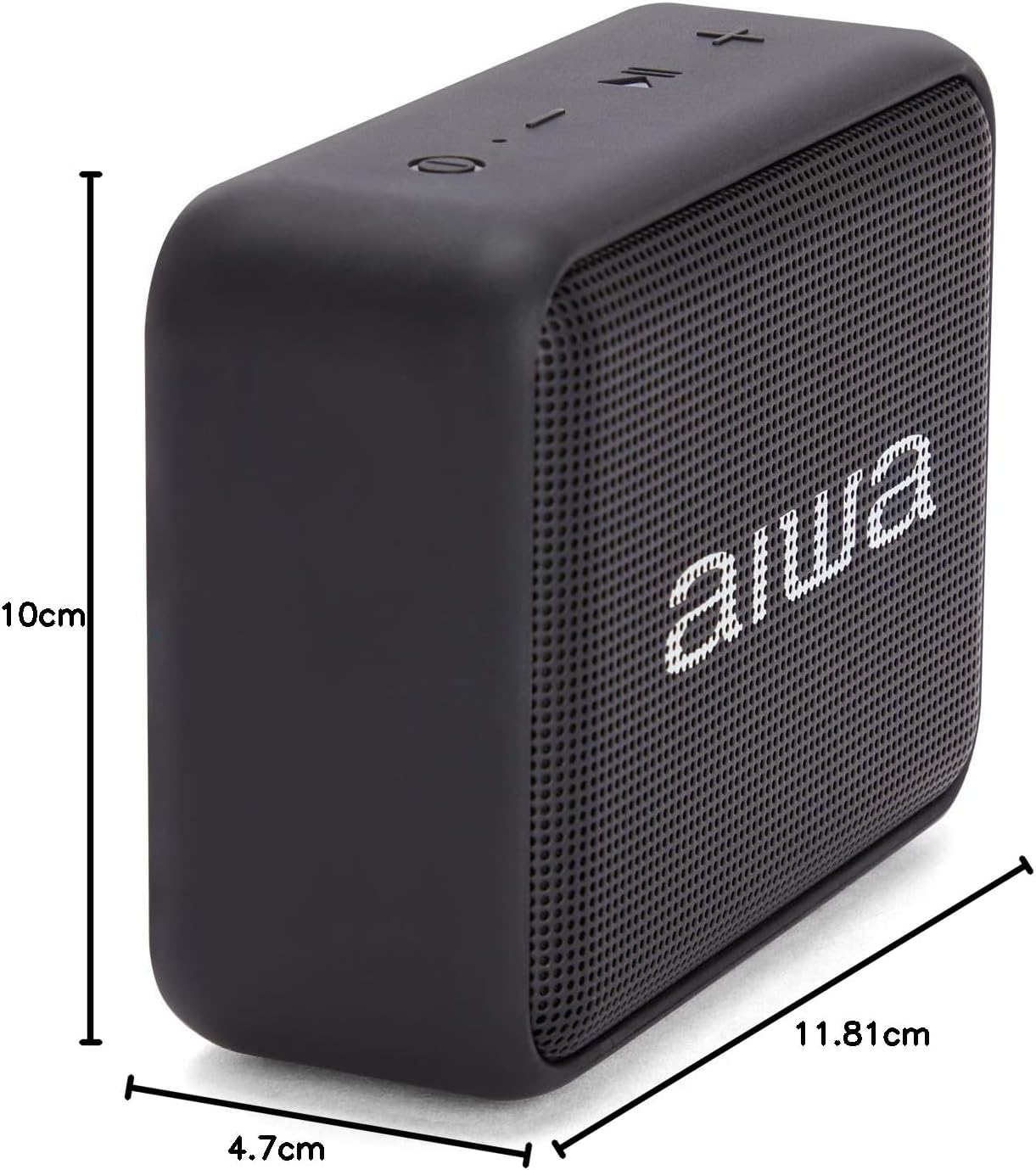 Detalle de AIWA BS-200BK: Tragbarer Bluetooth-Lautsprecher mit True Wireless Stereo, wasserdicht, Schwarz