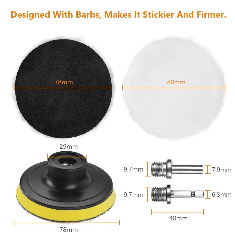 Thumbnail 1 de URAQT Car Polishing Pads 80mm 8 pack
