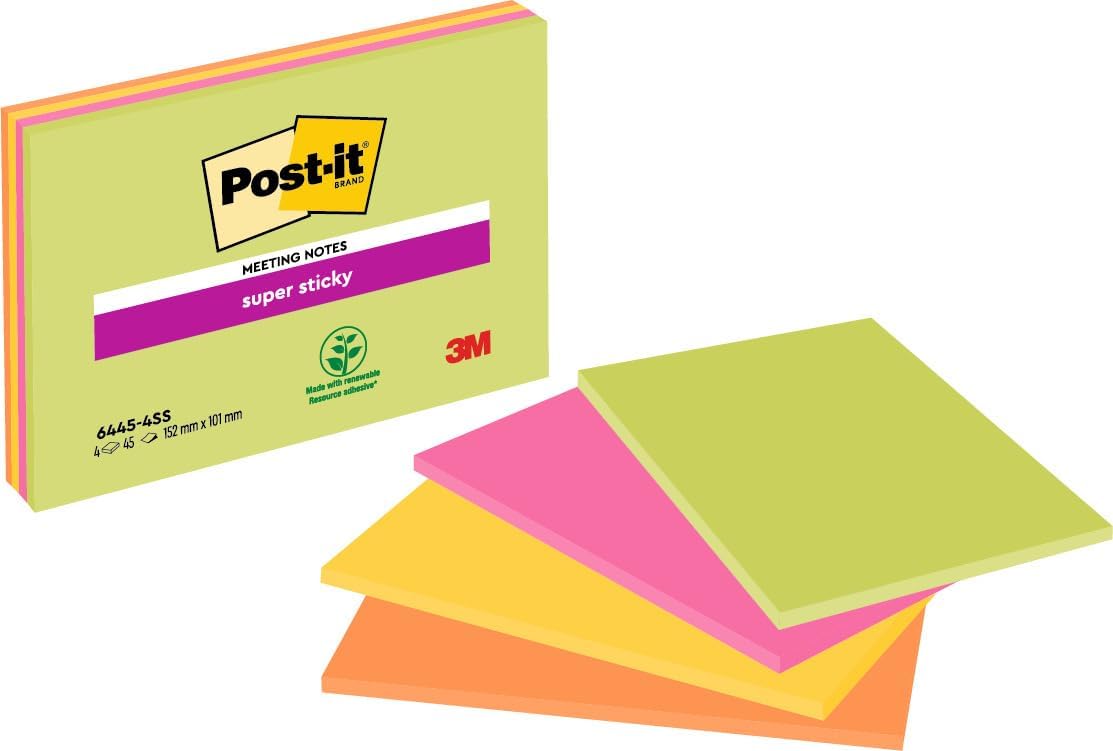 Thumbnail 6 de Post-it Notes Super Sticky Grand Format 203×152 mm 🗒️