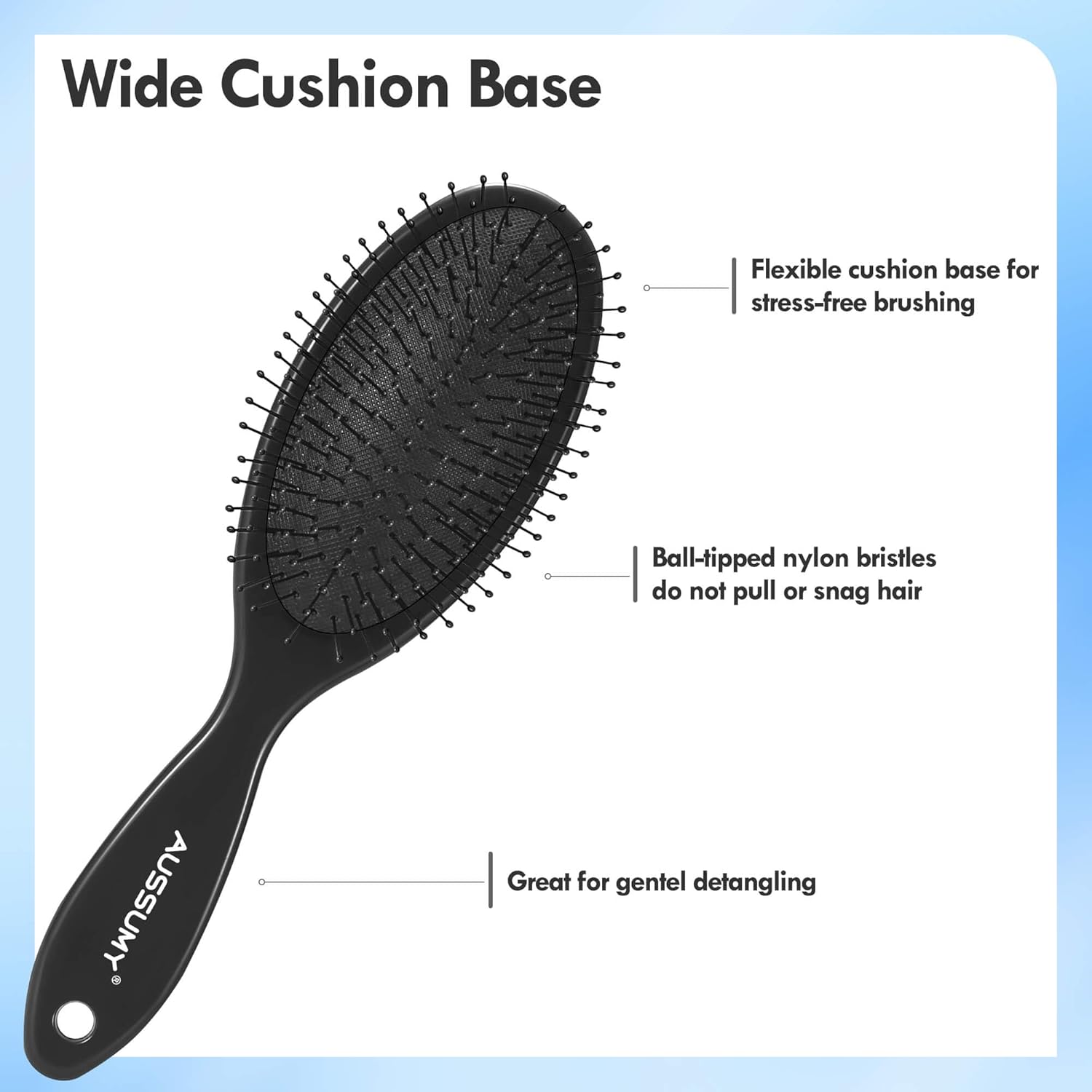 Detalle 2 de Aussumy 4-Pack Detangling Hair Brushes with Air Cushion Cushioning