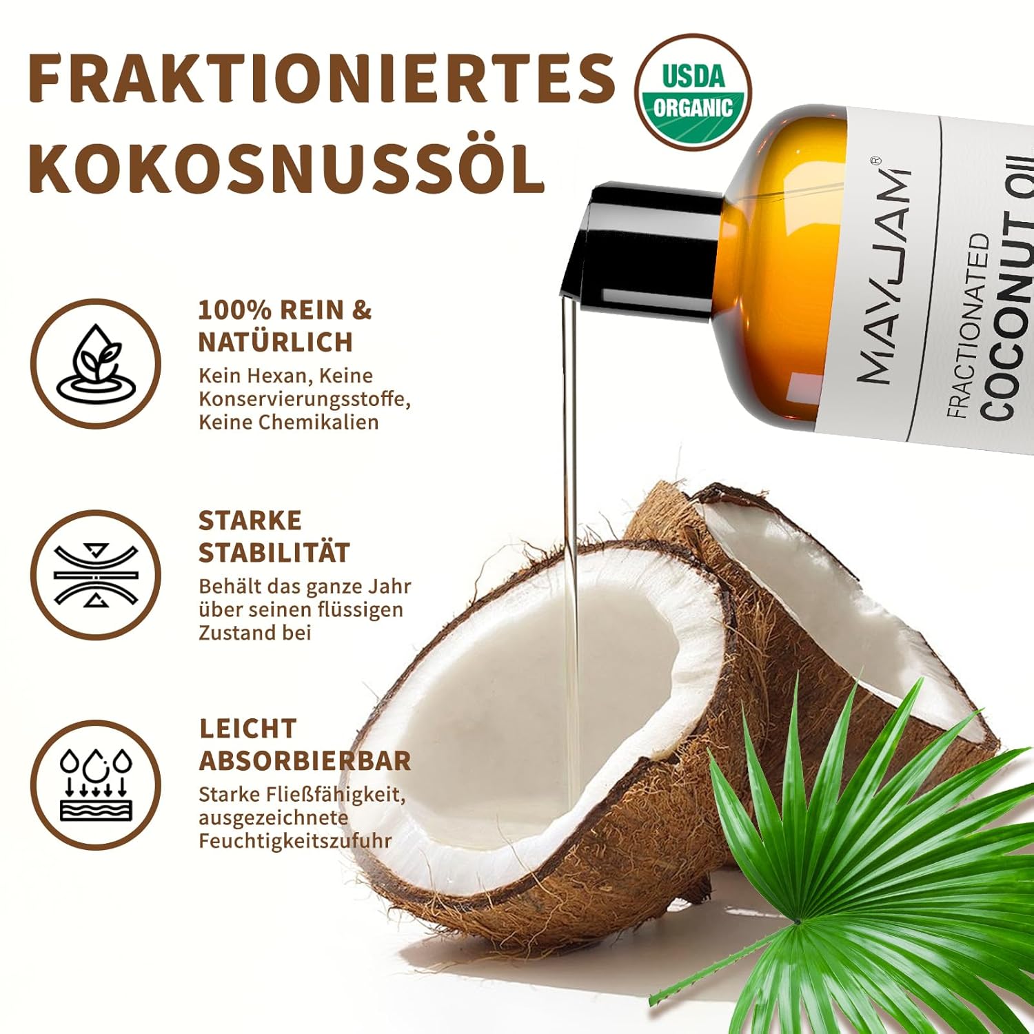 Thumbnail 1 de MAYJAM Fraktioniertes Kokosöl Bio