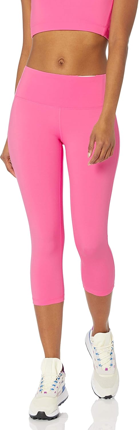 Detalle de Amazon Essentials Donna Leggings Capri Sportivi Modellanti per Allenamento a Vita Media