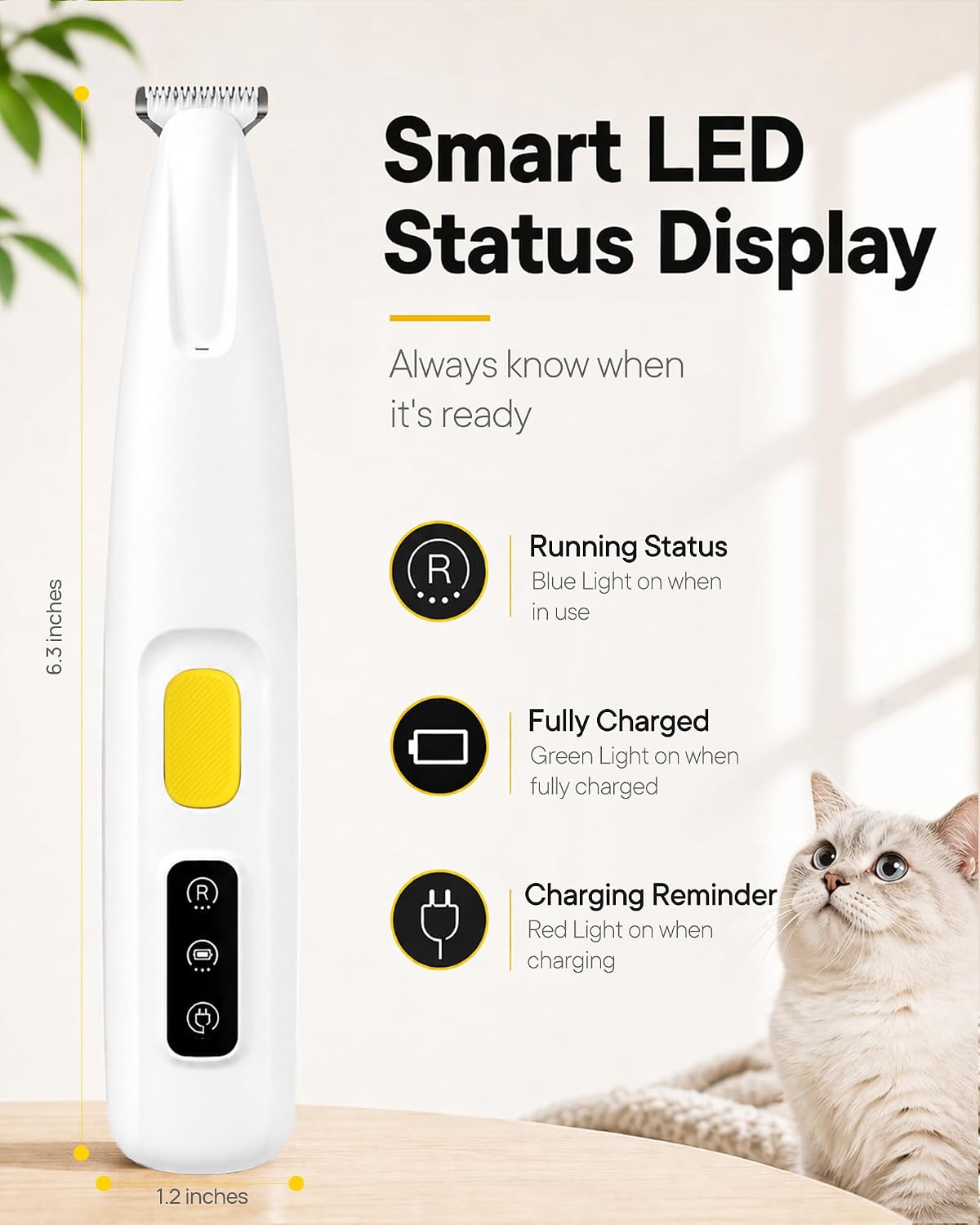 Thumbnail 6 de FURBONA Upgraded Dog Paw Trimmer with LED Light and 18 mm Blade