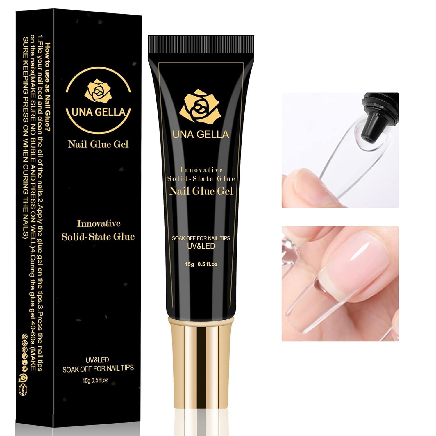 Detalle de UNA GELLA Nagelkleber 15ml Gelkleber für Soft Gel Tips