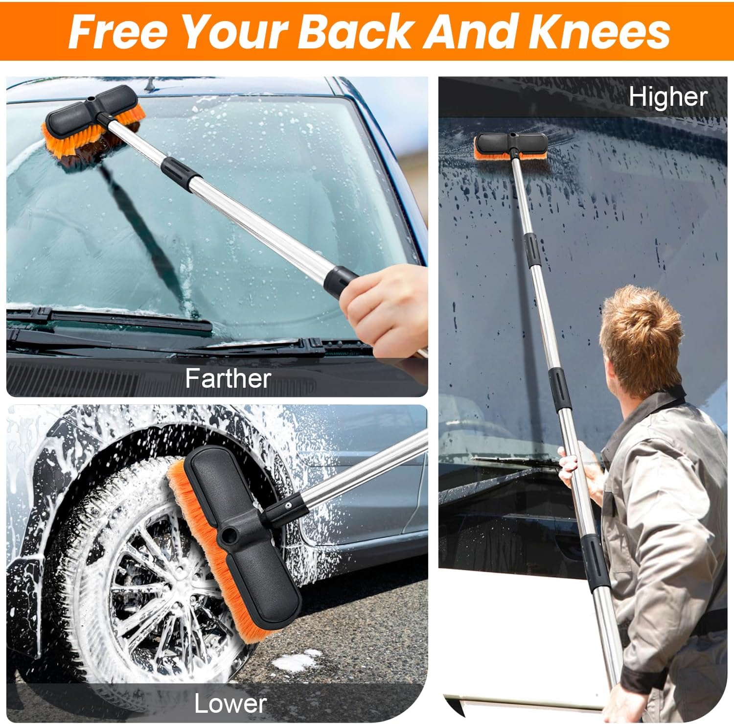 Thumbnail 5 de ARTIPOLY 65" Car Wash Brush with Long Handle