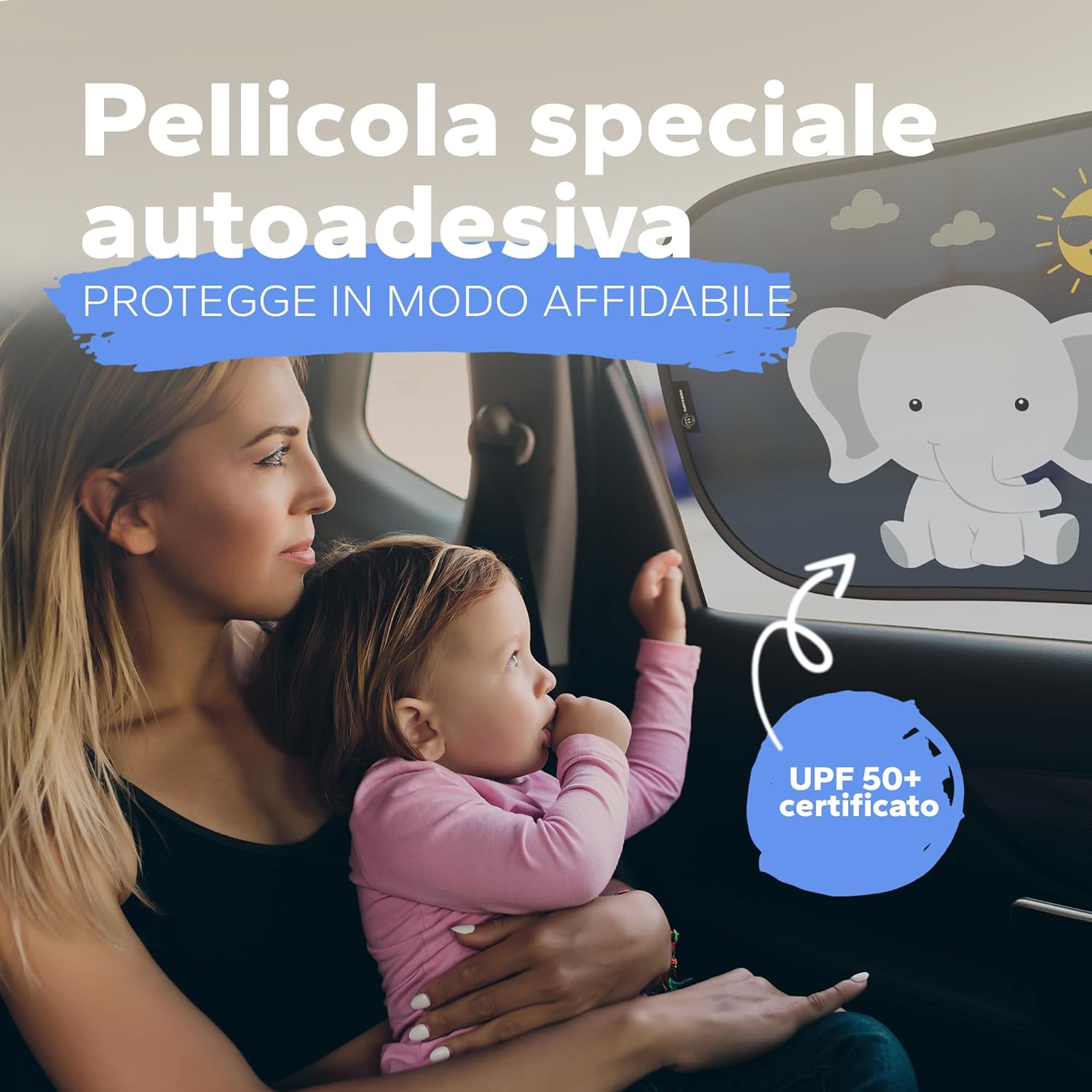Thumbnail 2 de Parasole per auto Baby – Elefante per finestrini laterali