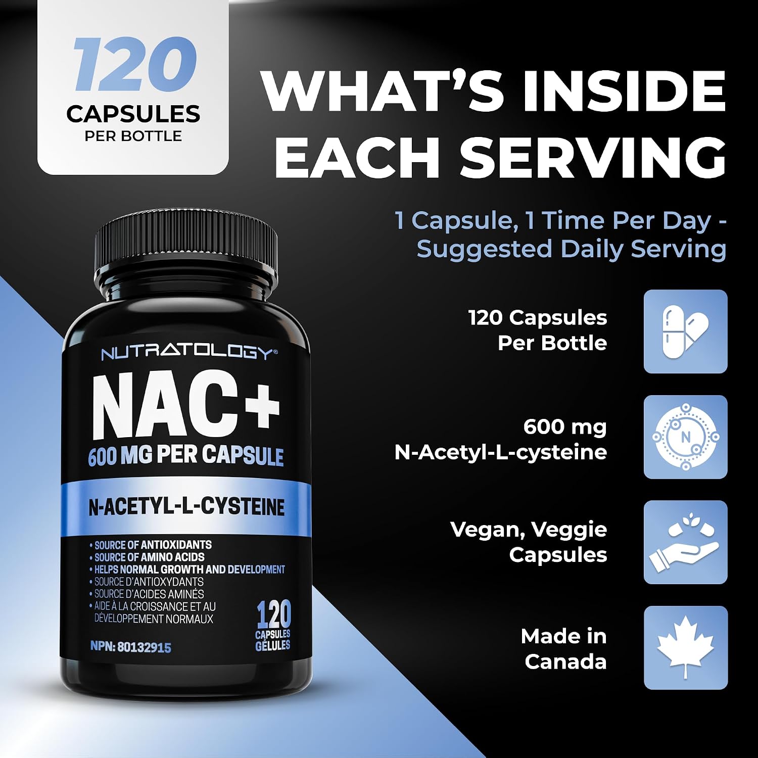 Detalle 2 de Nutratology NAC Supplement 600mg