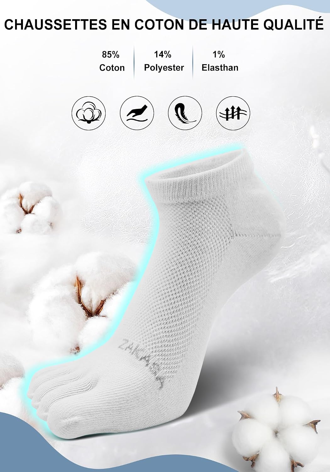 Thumbnail 4 de ZAKASA chaussettes five doigts homme