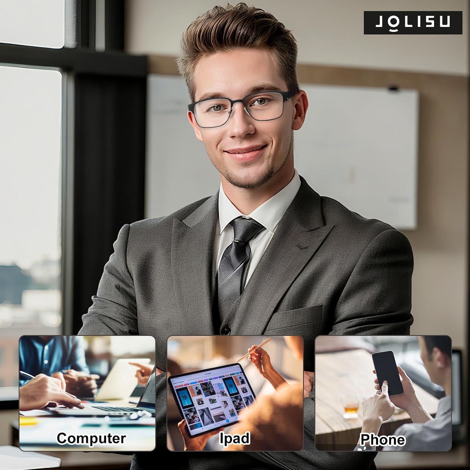 Thumbnail 5 de JOLISU Reading Glasses 1.50 Blue Light Blocking 👓