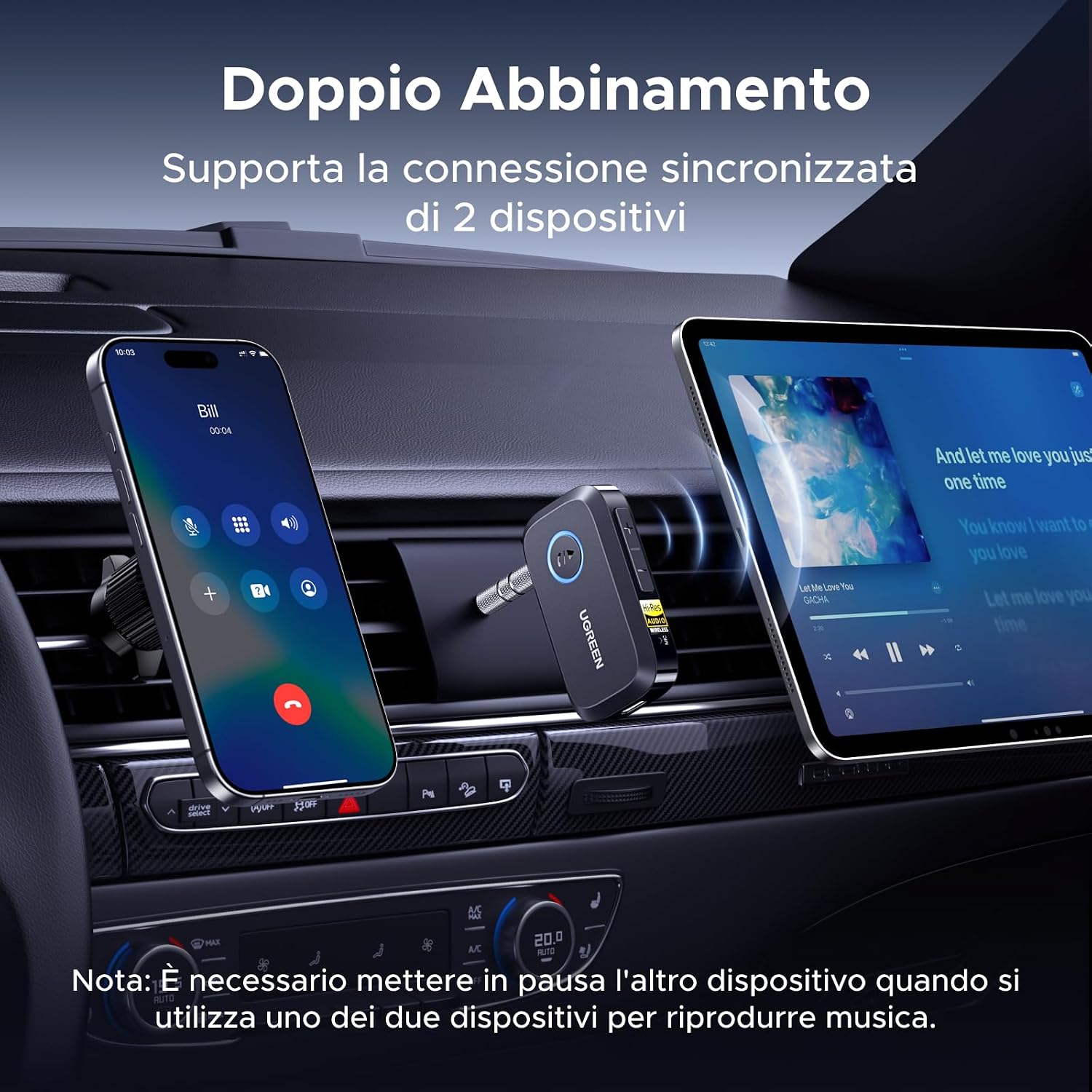 Thumbnail 4 de UGREEN Ricevitore Bluetooth 6.0 LDAC con Jack 3,5 mm