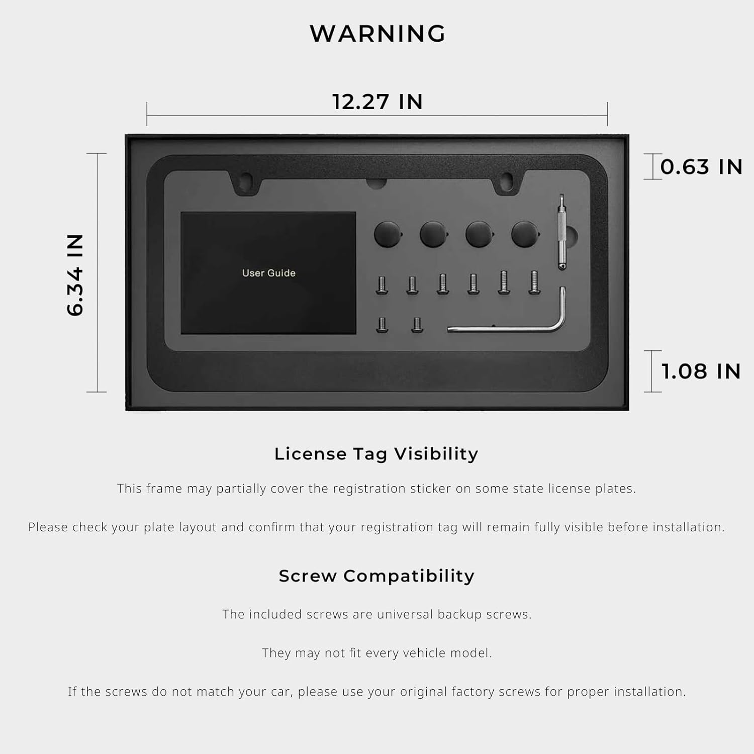 Detalle 2 de Black License Plate Frame car accessory