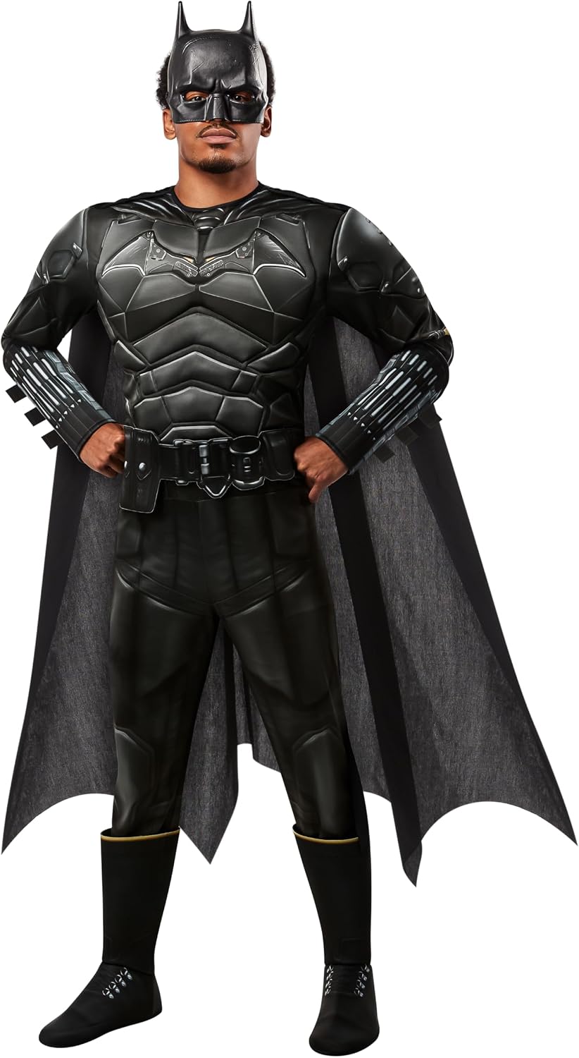 Detalle de Rubies The Batman Adult Costume, XL Padded Jumpsuit with Detachable Cape