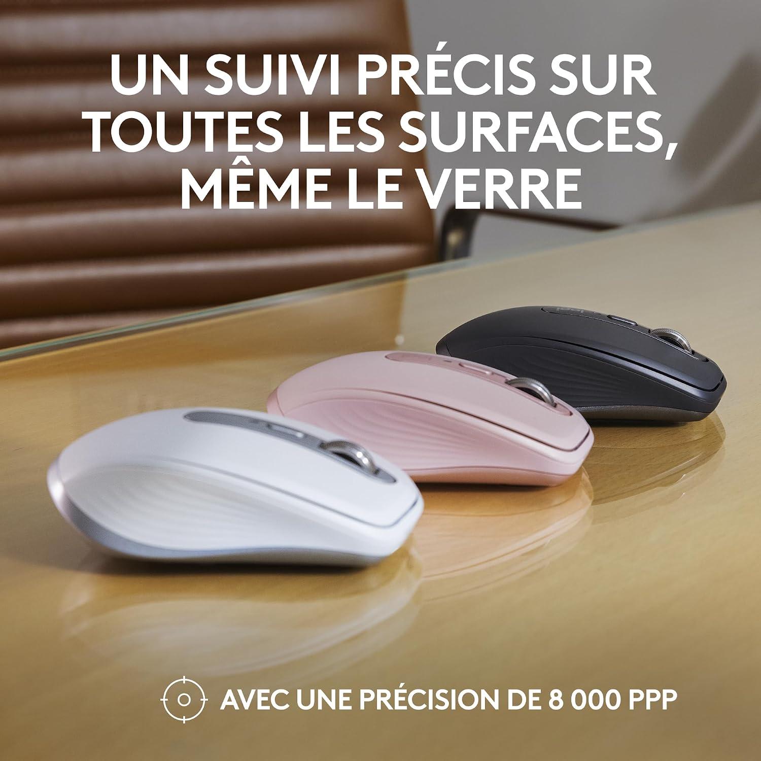 Detalle de Logitech MX Anywhere 3S Souris Sans Fil Silencieuse (Graphite) – polyvalente et fluide