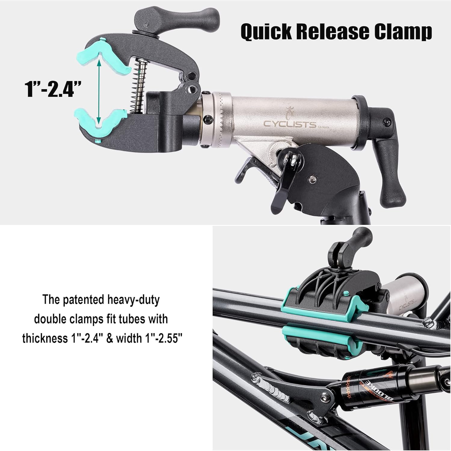 Thumbnail 3 de cyclists Profi Fahrrad-Reparaturständer bis 50 kg – klappbarer E-Bike Montageständer aus Aluminium (360° & höhenverstellbar)