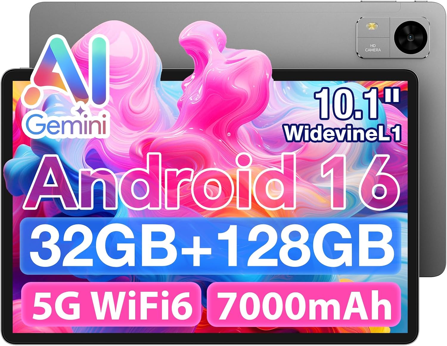 Detalle de TECLAST M50T Tablet 10.1 Inch with Gemini AI – Android 16, 32GB RAM, 128GB ROM, 7000mAh