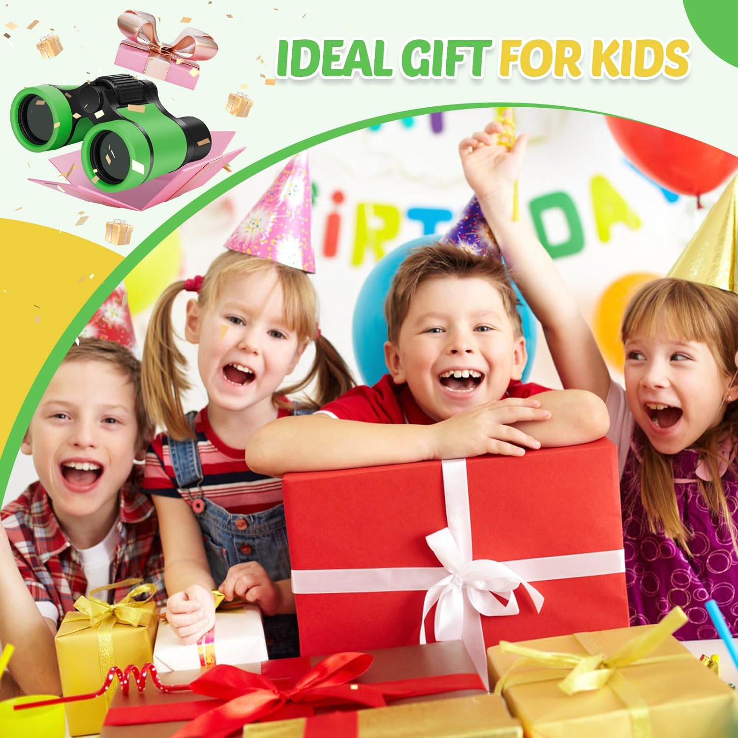 Thumbnail 6 de Ferngläser für Kinder – Spielzeug-Set mit Kompass, Lupe und Zubehör für 3–8 Jahre (Griner)