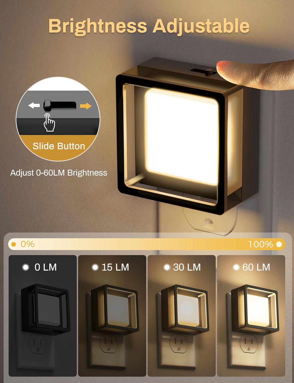 Detalle de DORESshop Plug-In LED Night Light, 3000K