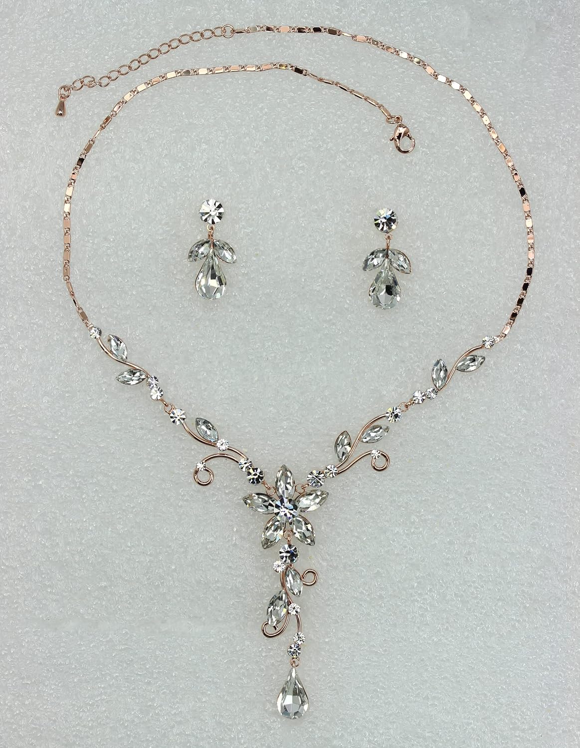Detalle 2 de Faship Necklace and Earring Set, Rose Gold-Plated