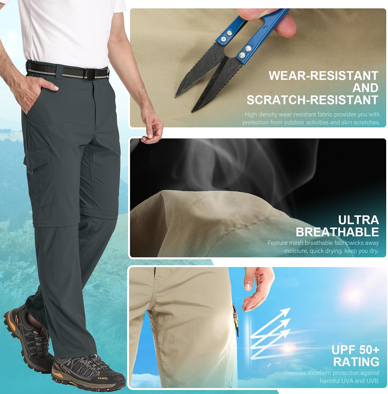 Detalle de mosingle Safari Zip Off Hiking Trousers
