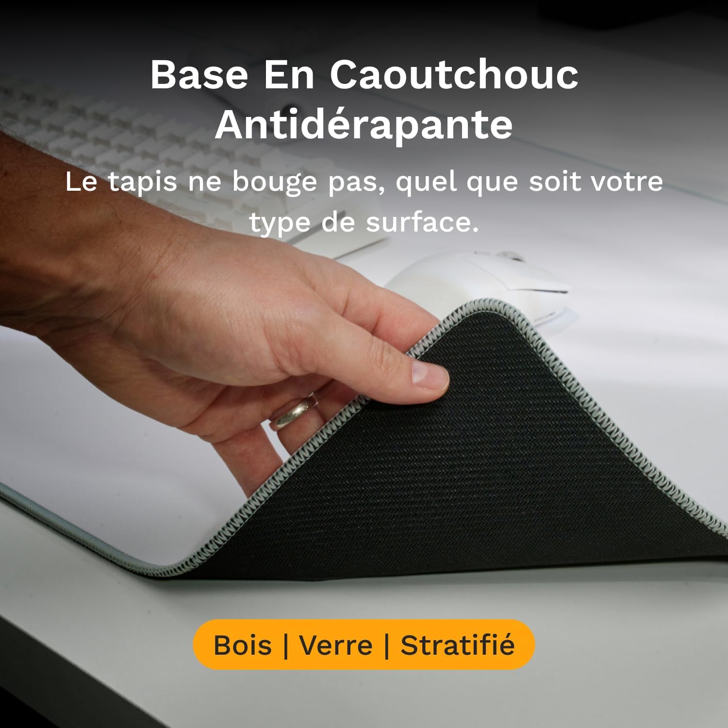 Detalle de GLORIOUS GMP 2 – Tapis de souris XXL (915 x 460 x 3 mm) résistant aux éclaboussures, surface accélérée pour vitesse et contrôle