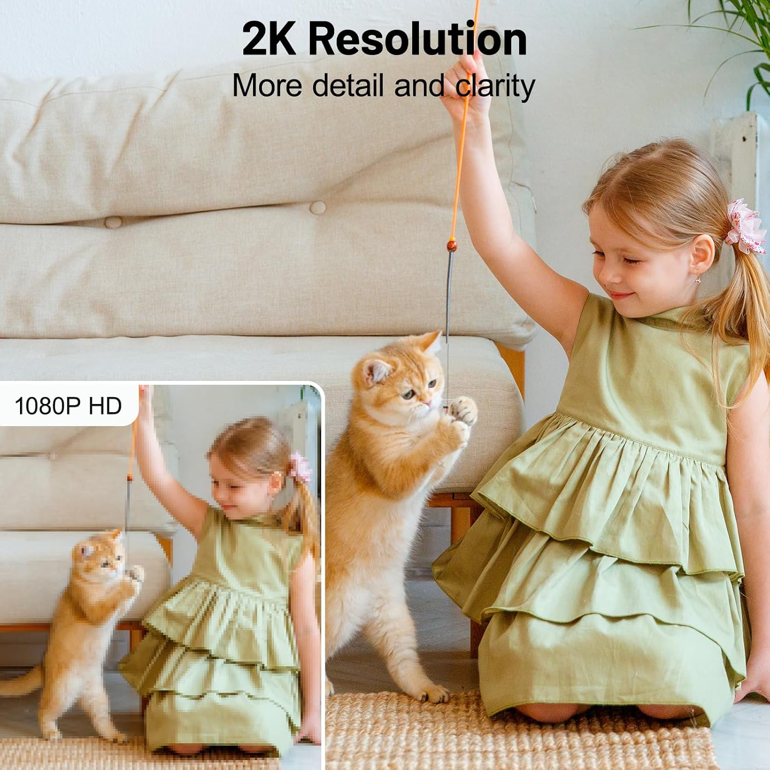 Detalle de GALAYOU G2 2K Pet Camera with 360° tracking