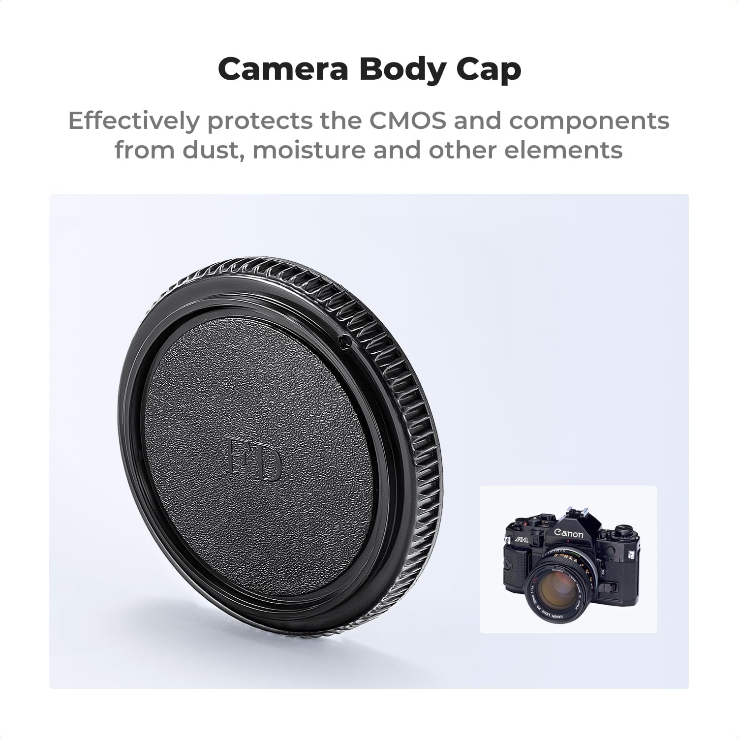 Detalle 2 de K&F Concept Front and Rear Cap for Canon FD