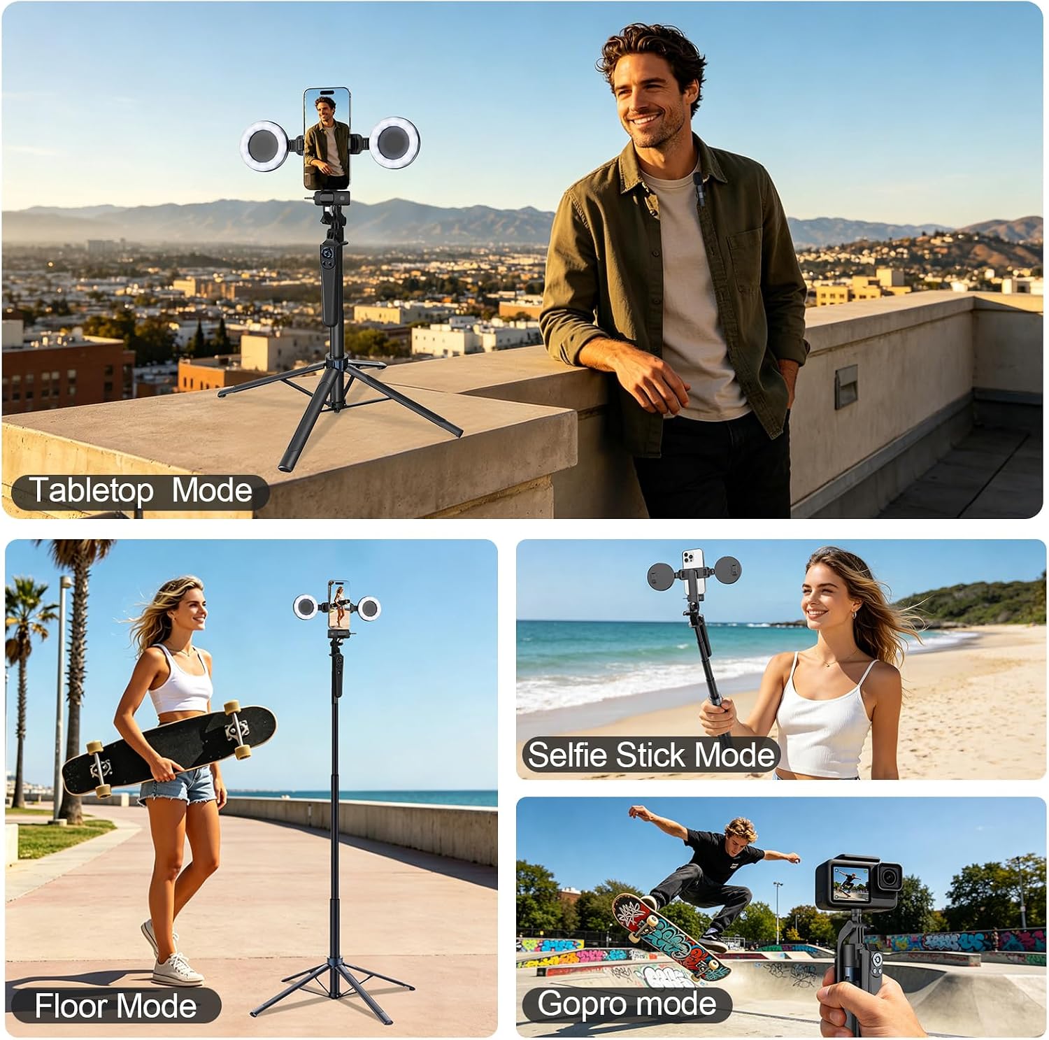 Thumbnail 4 de Ocwqp H29k-LM40-MKFD Vlogging Kit with 71-Inch Tripod, Lights & Wireless Mic