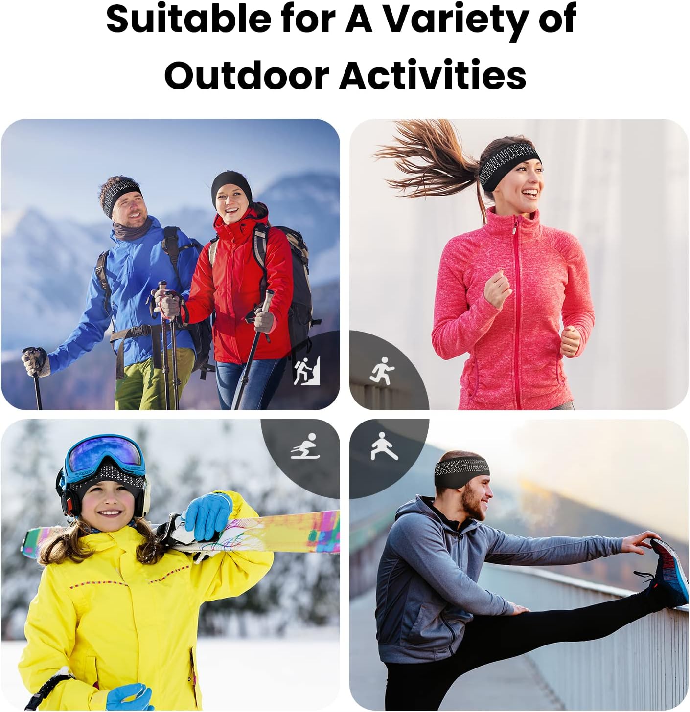 Thumbnail 5 de Sport Stirnband Ohrenwärmer Damen Herren für Winter