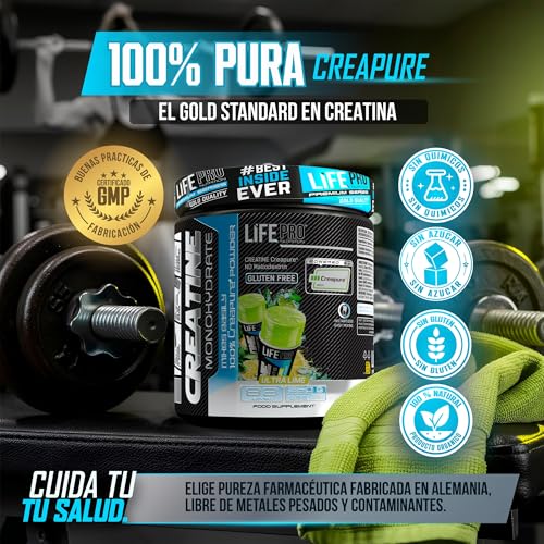 Thumbnail 2 de Creatina Monohidratada Creapure Life Pro – 250 g, Ultra Lime | Pureza alemana para fuerza y recuperación